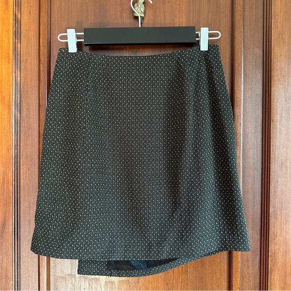 Kenzo wool asymmetric gray wrap skirt - Picture 2 of 7